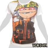 Work T-Shirt - Gorillaz (white) M, L, XL Work T-Shirt - Gorillaz (white) M, L, XL